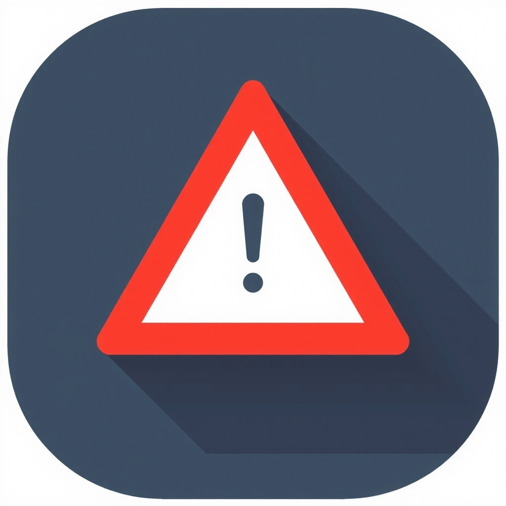 Icon representing a warning or disclaimer